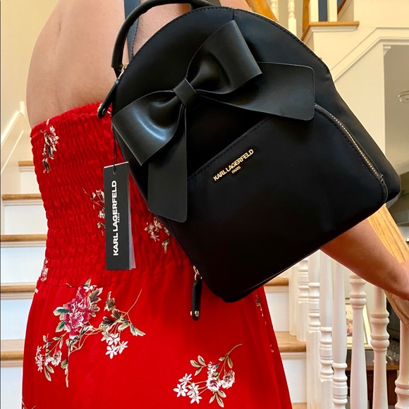 π SOLD! NEW CUTE KARL LAGERFELD PARIS BACKPACK - Picture 5 of 11